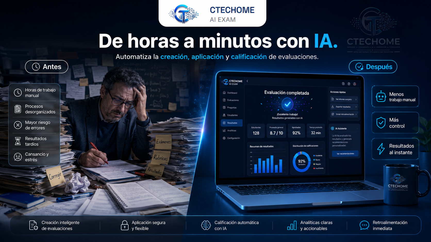 De horas de trabajo a minutos con CTECHOME AI Exam