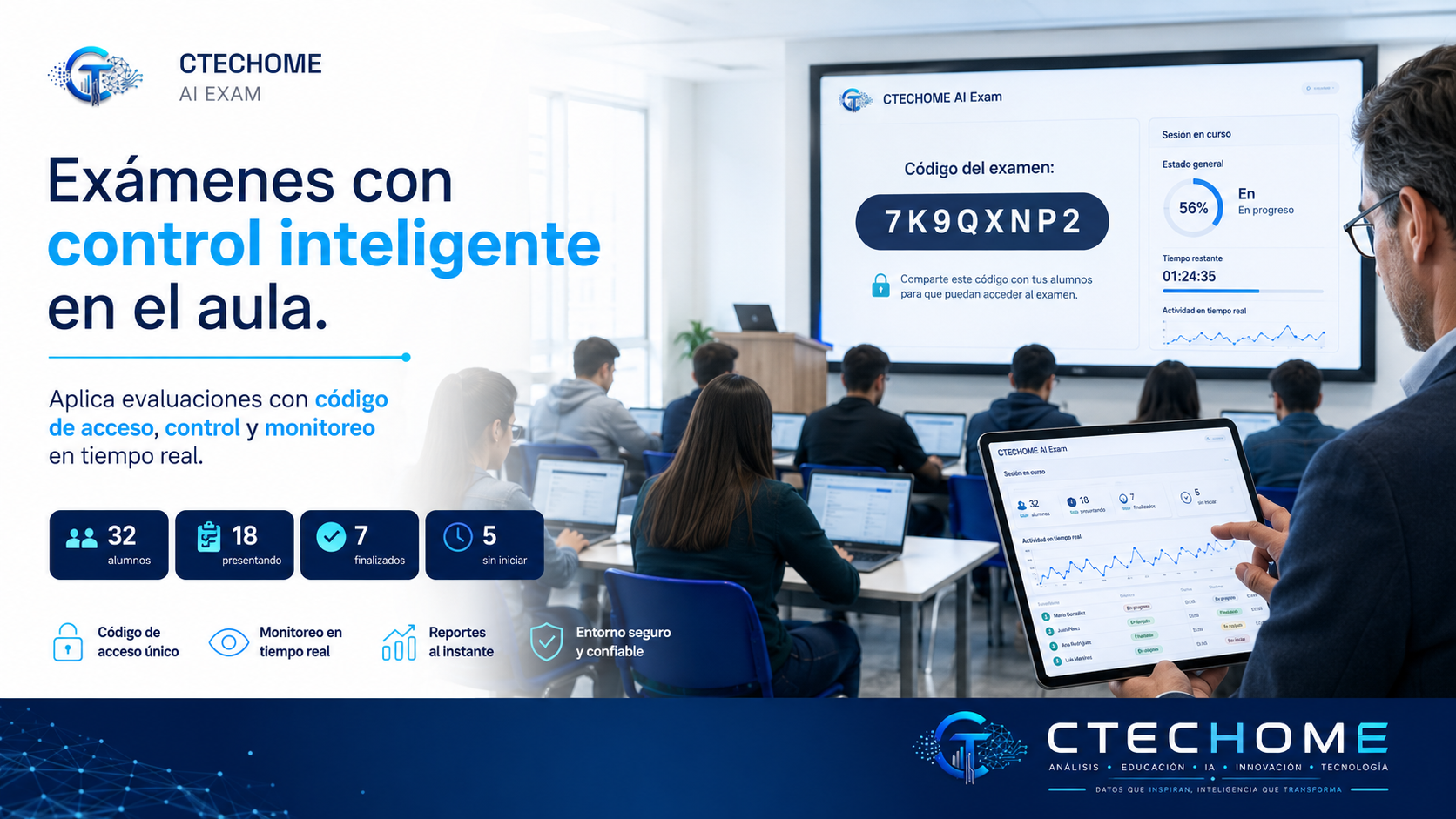Aplicación de exámenes en aula