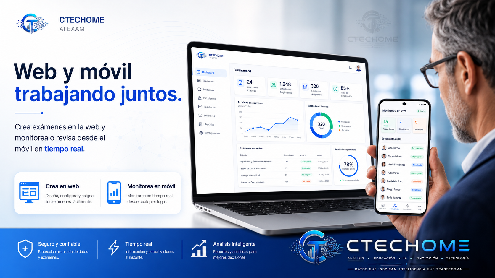 CTECHOME AI Exam web y móvil